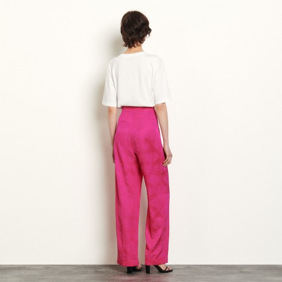 Pantalon large en jacquard Sandro Soldes  Femme