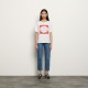 T-shirt en coton organique Sandro Soldes  Femme