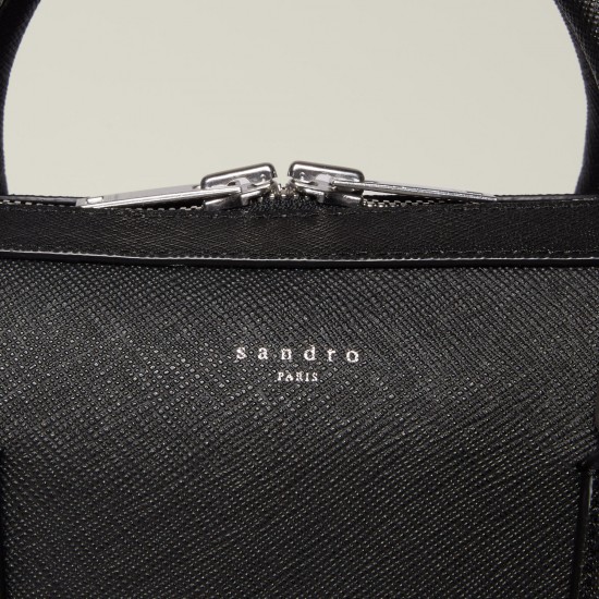 Briefcase en cuir saffiano Sandro Soldes Homme