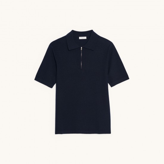 Polo en maille Sandro Soldes Homme