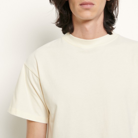 T-shirt en coton peigné Sandro Soldes Homme